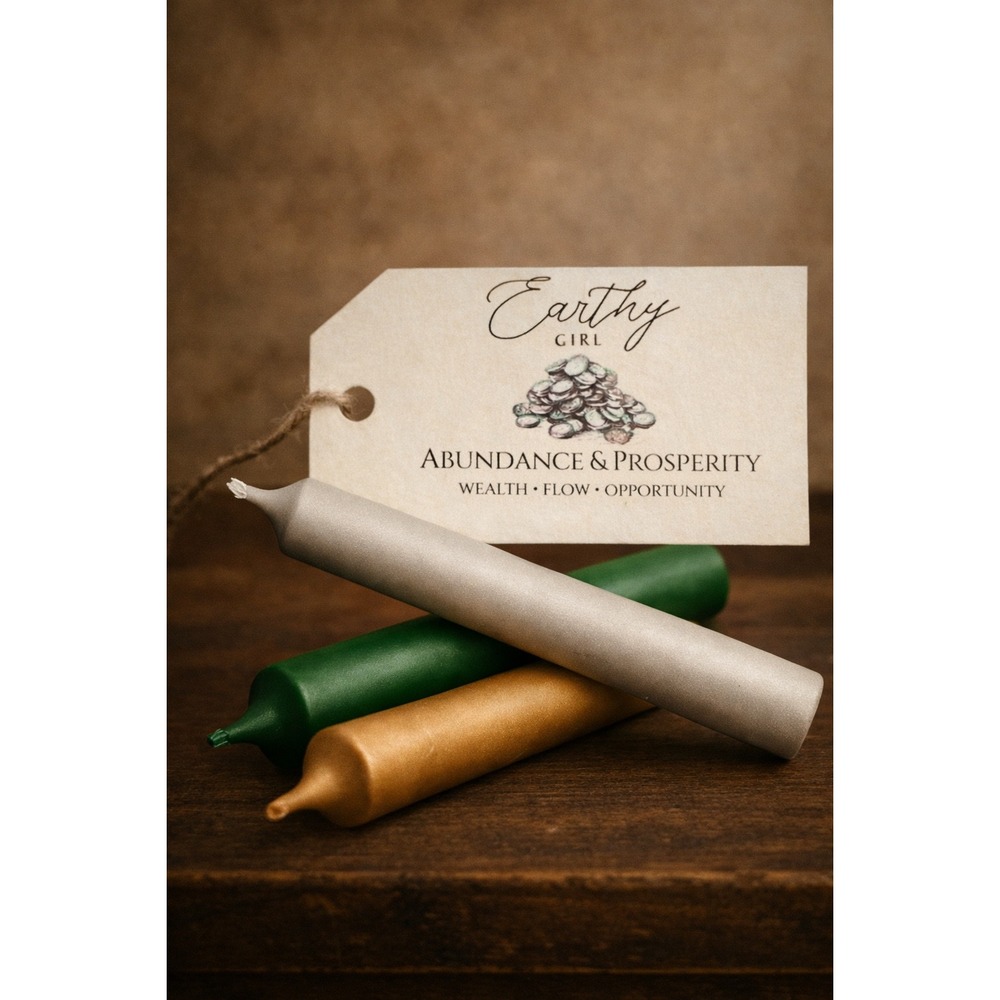 Abundance Prosperity Spell Candles Set for Wealth Flow‎ Opportunity Apothecary